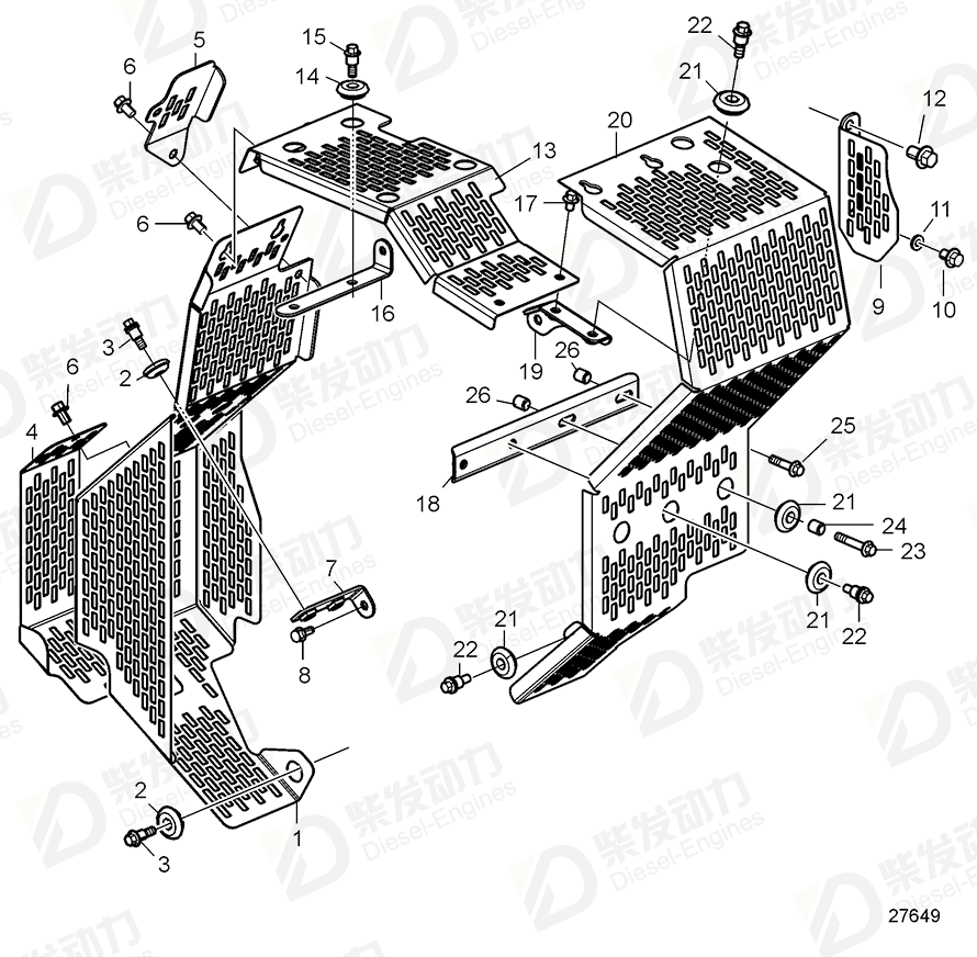 VOLVO Berringsskydd 22460424 Drawing